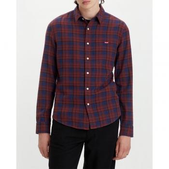 Levi's Camisa de hombre de manga larga granate