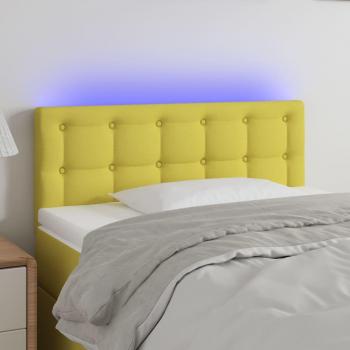 Cabecero LED de Tela Verde 100x5x78/88 cm