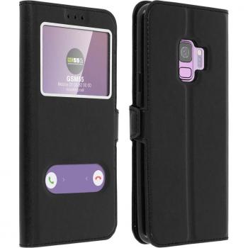 Funda Libro con Doble Ventana para Samsung Galaxy S9 - Negro