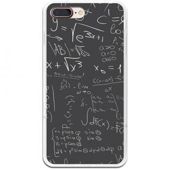 Funda Gel para iPhone 7 Plus - 8 Plus, Carcasa TPU Flexible fabricada con la mejor Silicona, protege y se adapta a la perfección a tu Smartphone y con nuestro exclusivo diseño German Tech® - Fórmulas Matemáticas.