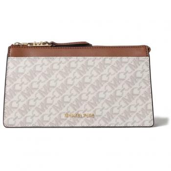 Bandolera de mujer Michael Kors con estampado de logotipos en color blanco, talla única