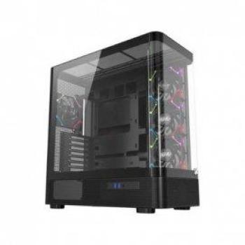 Torre PC XYZ Quantum Black ATX/MATX/Micro-ITX, 4 Ventiladores A-RGB, Cristal Curvo, USB-C