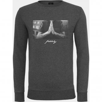 Pray Grey Crewneck Sweatshirt for Men