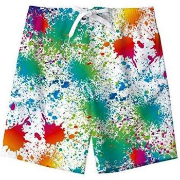 Spreadhoodie Niños Nadando Pintar Pantalones BañAdor De NatacióN Dibujos Animados para Bebé NiñOs 3D Graffiti Cortos Deportes Correr Nadar Bermudas 8-10 Años