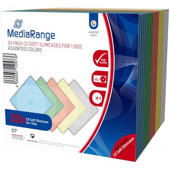MediaRange CD Slim Case (20) BOX37 5,2mm Colore 5X 4 Piezas