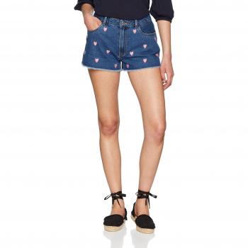 Only Onldivine Heart Dnm Shorts Bj, Pantalones Cortos para Mujer, Azul