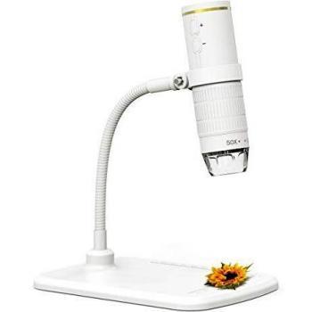 Microscopio Digital con Aumento de 50X a 1000X Cámara de inspección USB Cámara de microscopio portátil de 8 LED 1080P, Compatible con teléfonos Inteligentes Android e iOS iPad Mac Windows