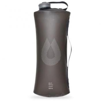 Bidón de hidratación Hydrapak Seeker 3L Gris, capacidad de 3 litros, material flexible y ligero, diseño plegable para facilitar el transporte, compatible con sistemas de hidratación y fácil de llenar