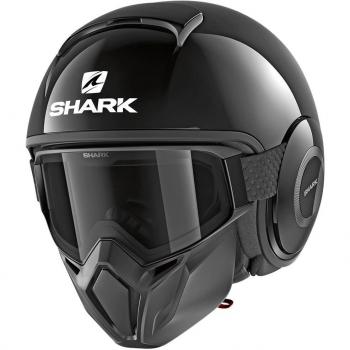 CASCO JET SHARK STREET-DRAK BLANK - Diseño urbano, acabado mate, visera desmontable, sistema de ventilación eficiente, interior acolchado y lavable, homologación ECE 22.05