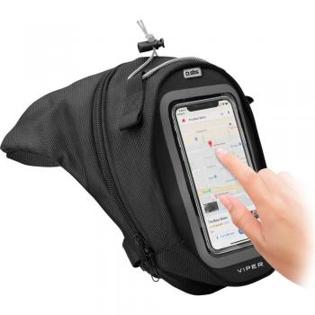 Riñonera de Pierna con Ventana Táctil para Smartphone hasta 6 Pulgadas - Color Negro