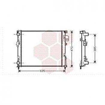 Van Wezel 43002327 radiador de refrigeración del Motor