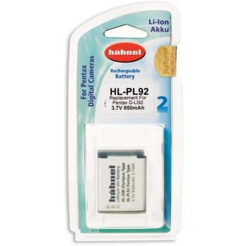 Hähnel HL-PL92 - Batería Li-Ion para Pentax D-Li92, 3.7V, 850mAh