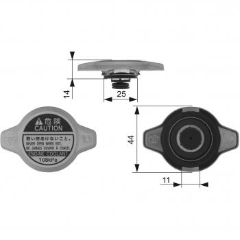 Gates RC134 tapón del radiador