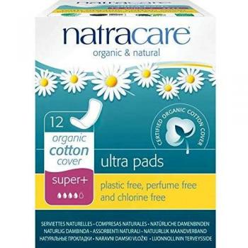 Natracare Ultra Super Plus Organic Cotton Pads - 12 Pack