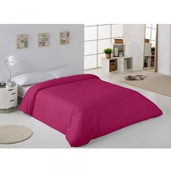 ESTELA - Funda nórdica Combi Color Fucsia - Cama de 180/200 cm. - 50% Algodón / 50% Poliéster - 144 Hilos