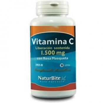 Vitamina C de liberación sostenida con rosa mosqueta 90 comprimidos de 1500mg