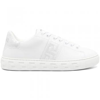 Versace Women's Greca Sequined Sneakers in White | Size 36 | 10135681A115481W010