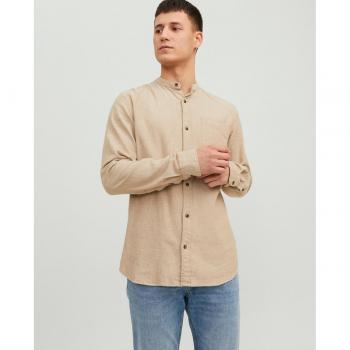 Camisa Jack & Jones manga larga cuello mao para hombre