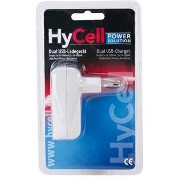 HYCELL 5111263 - Dual USB cargador enchufable para aparatos con conexión USB, iPhone, iPod, Blackberry, MP3