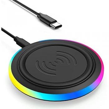 Cargador Inalambrico, 15W Rápido Carga Inalambrica Compatible con iPhone 13/13 Pro/13 Mini/13 Pro Max/12/12 Pro/11, Samsung Galaxy S21/S20/Note 10/S10, AirPods Pro Carga Inalambrica