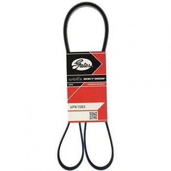Correa trapecial poli V GATES 6PK1583 - Correa V-ribbed de 6 pistas, longitud de 1583 mm, fabricada en goma resistente al desgaste y a la temperatura, diseñada para un rendimiento ópt