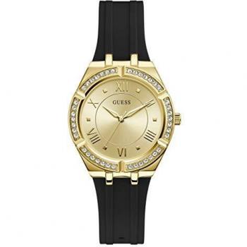 GUESS Women's Analog Quartz Watch with Silicone Strap GW0034L1
