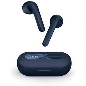 TicPods 2 Pro Plus True Wireless Earbuds, Conexión Independiente, Bluetooth 5.0 con micrófono Dual, Diseño Semi-en la Oreja, Asistente de Voz, Gesto con la Cabeza, Controles táctiles, IPX4, Azul