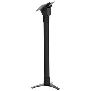 Soporte de Piso Portátil para Tabletas Compulocks Cling, Ajustable en Altura, Rotación 90°, Compatible con Tablets de 7-13, Color Negro