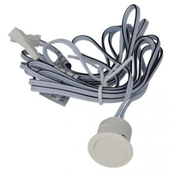 Interruptor y Regulador Táctil Jandei para Tiras LED, Empotrable o Superficial, con Cable 12/24V hasta 48W en Blanco y Negro