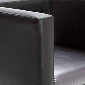 SengentoStyle Fauteuil draaibaar kunstleer grijs