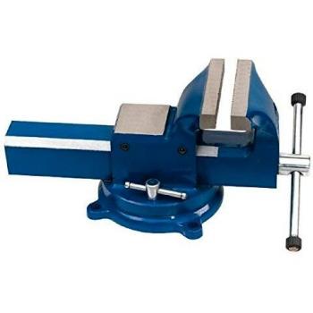 Morsa de banco giratoria de acero Fervi 100mm con apertura de 90mm
