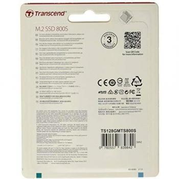 Transcend 128GB SATA III 6Gb/s MTS800S 80mm M.2 SSD800S Solid State Drive