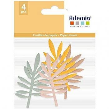 Lote de 4 Hojas de Papel Decorativas 'Artemio - Slow Life' - Sumac Multicolorido - 8x4,5 cm