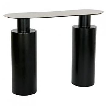 Mesa auxiliar DKD Home Decor 107 x 36 x 78 cm Negro Dorado Hierro