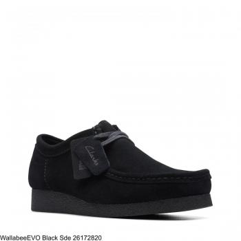 Derbies Clarks Wallabee Evo Hombre Suede Negro 40