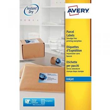 Avery España J8165-25 - Pack de 25 Folios de Etiquetas para envíos, 99.1 x 67.7 mm, Color Blanco