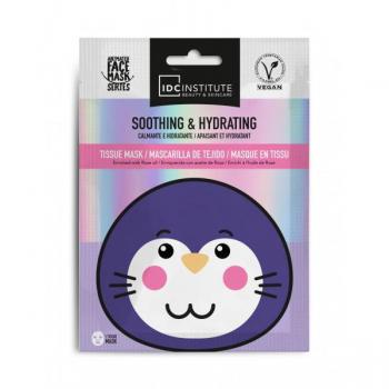IDC Institute Mascarilla Facial de Papel Vegana Hidratante y Calmante con Diseño de Foca - 1 Unidad