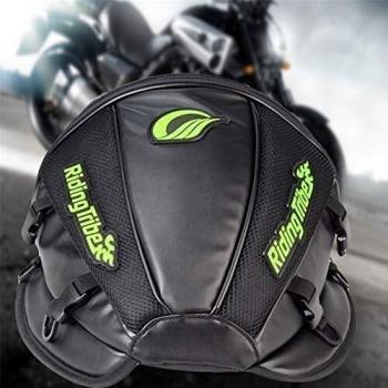 KaTur Motocicleta Asiento Tanque Bolsa Multifuncional Impermeable PU Cuero Almacenamiento Alforja Bolsa Moto Asiento Súper ligero Accesorios de cola Bolsas -Negro