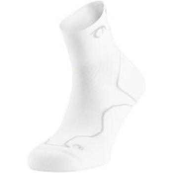 Calcetines de running Lurbel Distance Three, color blanco, talla M, unisex, sin costuras, anti-ampollas y anti-olor, transpirables