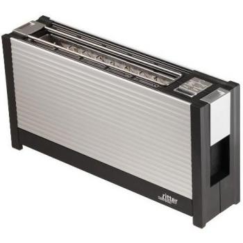 Tostadora Ritter Volcano 3 de aluminio, 950 W, con ranura larga y soporte para panecillos