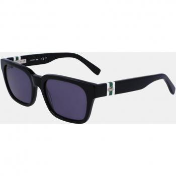 Lacoste L6007S Rectangular Acetate Sunglasses - Unisex, Black Frame, 54mm Size