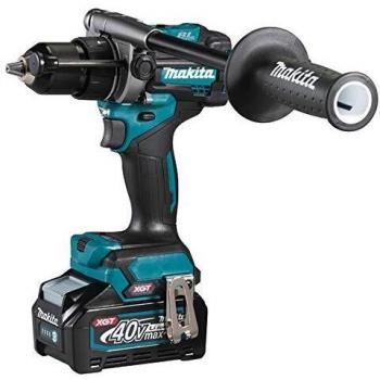 Makita HP001GM201 HP001GM201-Taladro Atornillador de percusión de 13 mm, sin escobillas, XGT + 2 baterías 40 Vmax 4 Ah Li-Ion BL4040 + Cargador DC40RA + Estuche Makpac, 40 V, Multi