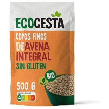 Copos Suaves De Avena Integral Sin Gluten Bio, 500 G - Ecológica, Sin Azúcar Añadido, Aptos para Veganos, Alto Contenido en Fibra y Proteínas, Aporta una Dosis Extra de