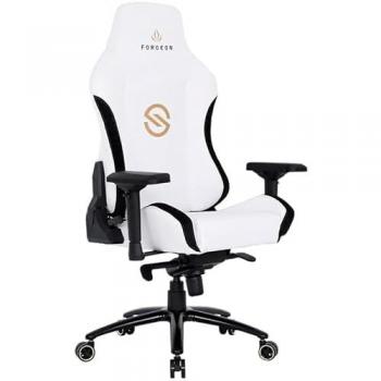 Silla Gaming Forgeon Spica Tela Transpirable Blanca y Negra