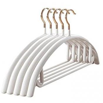 Pack de 5 Perchas Antideslizantes para Ropa de Adulto - Organizador Espacial Sin Arrugas