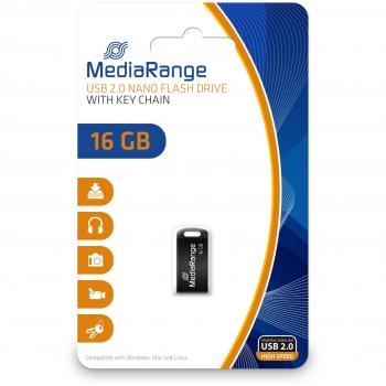 MediaRange Mini Stick - Memoria USB de 16 GB