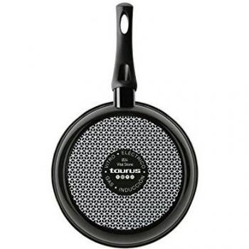 Taurus Vital Stone 24 Sartén Multiuso Alrededor, Acero, Negro, 24 cm
