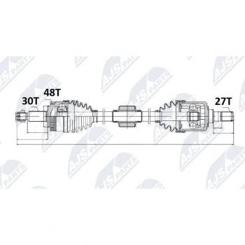 Árbol de transmisión NTY NPW-KA-327 Antriebswelle