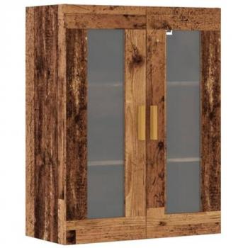 Armario de pared colgante madera envejecida 69,5x34x90 cm