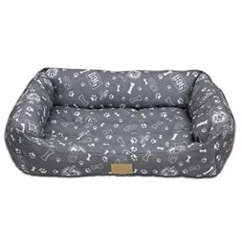 Cama para Perros de Poliéster con Relleno de Cómodas Fibras de Algodón - 60 x 45 cm